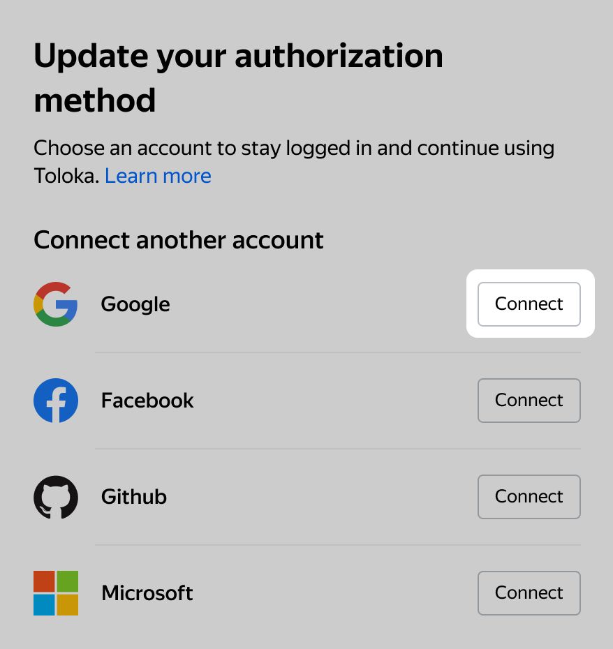 Update your authorization method